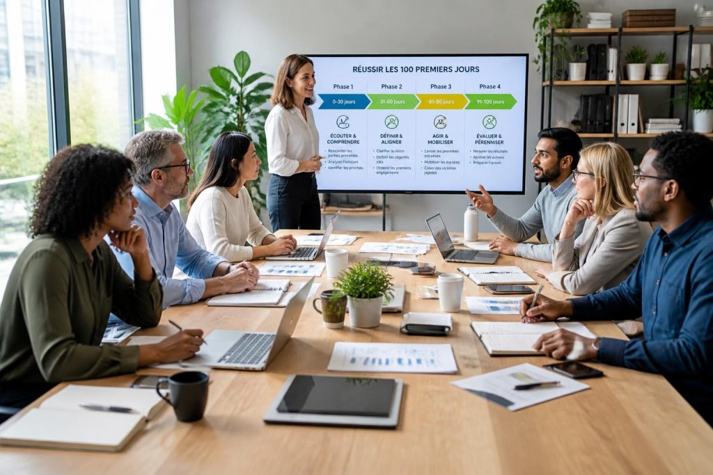 découvrez des stratégies efficaces pour assurer le succès de votre équipe nouvellement constituée lors des 100 premiers jours grâce à des conseils pratiques et un accompagnement adapté.